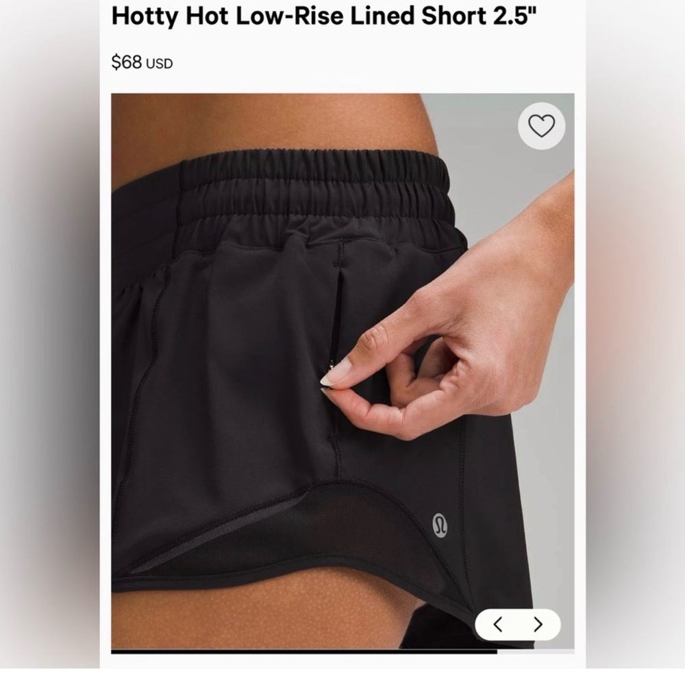 Lululemon Hotty Hot Low-Rise Lined Short 2.5" - Picture 5 of 5